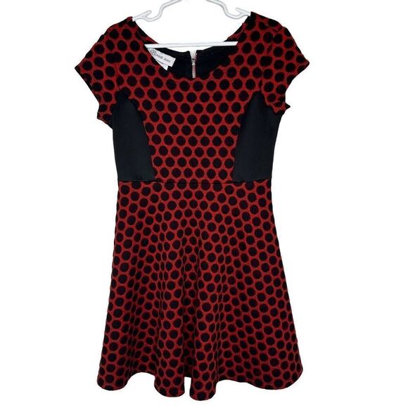Bonnie Jean Dress A Line Polka Dot Printed Dress 6 #U1061 - Picture 1 of 10